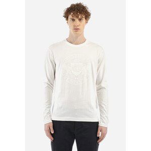 Tričko La Martina Man T-Shirt L/S Peached Cotton Biela L