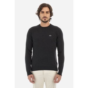 Sveter La Martina Man Tricot Crew Neck Čierna Xxl