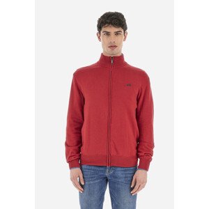 Sveter La Martina Man Tricot Full Zip Červená L