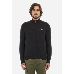 Sveter La Martina Man Tricot Full Zip Čierna Xl