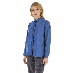 Košeľa La Martina Woman Shirt L/S Light Lyocell Modrá 3