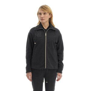 Mikina La Martina Woman Fleece Full Zip Peached Čierna 3