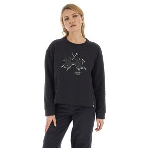 Mikina La Martina Woman Fleece Crew Neck Diagona Čierna 4