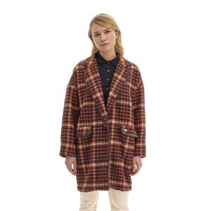 Kabát La Martina Woman Outdoor Checked Boucle Červená 40