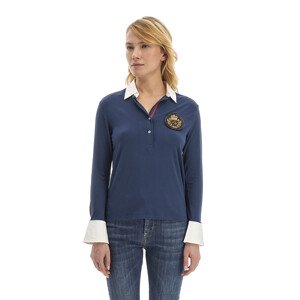 Polokošeľa La Martina Woman Polo L/S Viscose Jersey Modrá 3