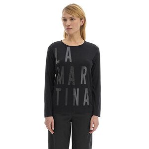 Tričko La Martina Woman T-Shirt L/S Viscose Jers Čierna 2