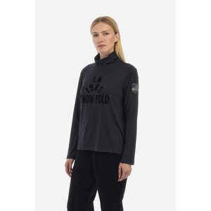 Tričko La Martina Woman Top L/S Viscose Jersey Čierna 2