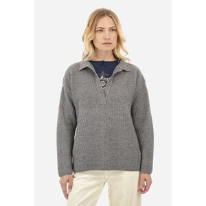 Sveter La Martina Woman Sweater Polo Alpaca Blen Šedá 1