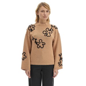 Sveter La Martina Woman Sweater Crew Neck Alpaca Hnedá 3