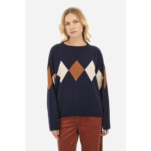 Sveter La Martina Woman Tricot Crew Neck Wool/Ca Modrá S