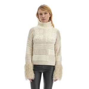 Sveter La Martina Woman Tricot Turtle Neck Jacqu Biela S