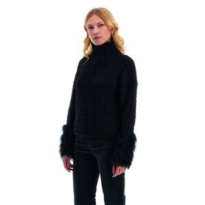 Sveter La Martina Woman Tricot Turtle Neck Jacqu Čierna S