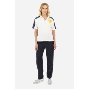 Nohavice La Martina Woman Trousers Poly Viscose Tw Modrá 40