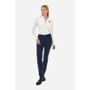 Džínsy La Martina Woman Pants 5 Pkts Velvet Modrá 26