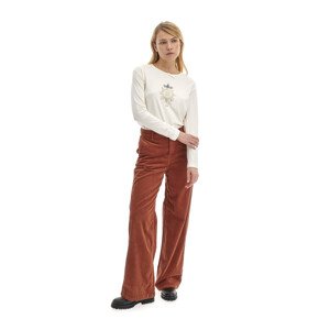 Nohavice La Martina Woman Pants Corduroy Oranžová 40