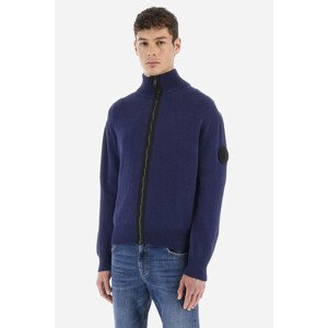 Sveter La Martina Man Full Zip Sweater Cotton Wo Modrá M