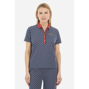 Polokošeľa La Martina Woman Polo S/S Jacquard Interl Modrá 5