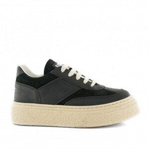 Tenisky Mm6 6 Court Platform Low Top Sneakers Lace Up Čierna 32