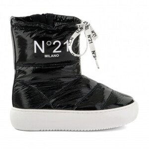 Snehule No21 Padded And Quilted Nylon Boots With Logo Print Čierna 32