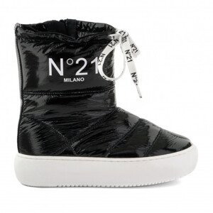Snehule No21 Padded And Quilted Nylon Boots With Logo Print Čierna 34