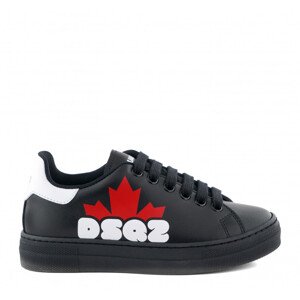 Tenisky Dsquared  Half Leaf Logo Print Boxer Sneakers Lace Up Čierna 32