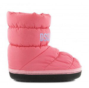 Snehule Dsquared2 Logo Print Puffy Nylon Snow Boots Ružová 36