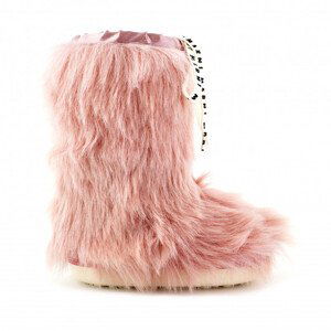 Snehule Marni Faux Long Hair Fur Snow Boots Ružová 33