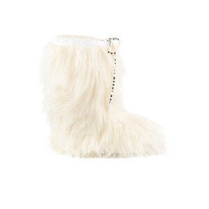 Snehule Marni Faux Long Hair Fur Snow Boots Biela 36