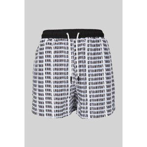 Plavky Karl Lagerfeld Seasonal Aop Short Boardshorts Biela M