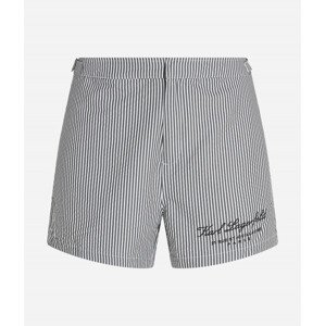 Plavky Karl Lagerfeld Hotel Karl Striped Boardshorts Biela L