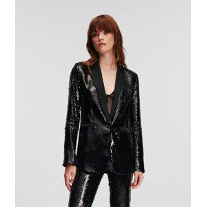 Sako Karl Lagerfeld Sequin Evening Blazer Čierna 38