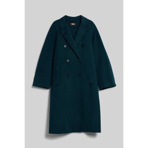 Kabát Karl Lagerfeld Wool Blend Double Face Coat Zelená 40