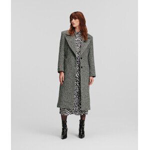 Kabát Karl Lagerfeld Herringbone Coat Čierna 46