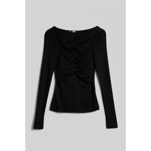 Top Karl Lagerfeld Twist Lslv Evening Top Čierna Xl