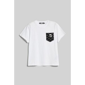 Tričko Karl Lagerfeld Logo Pocket T-Shirt Biela S