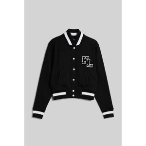 Mikina Karl Lagerfeld Varsity Sweat Jacket Čierna Xs