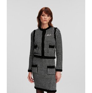 Sveter Karl Lagerfeld Classic Boucle Cardigan Čierna Xs