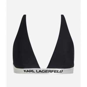 Plavky Karl Lagerfeld Logo Triangle Top W/ Elastic Čierna Xs