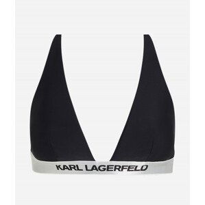 Plavky Karl Lagerfeld Logo Triangle Top W/ Elastic Čierna Xl