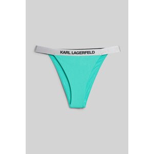 Plavky Karl Lagerfeld Logo Bikini Bottom W/ Elastic Zelená Xs