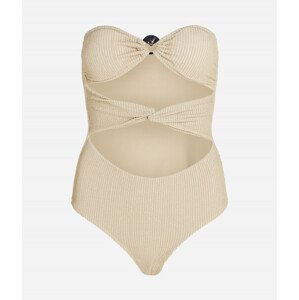 Plavky Karl Lagerfeld Karl Dna Strapless Swimsuit Hnedá S