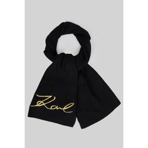 Šál Karl Lagerfeld K/Signature Wool Knit Scarf Čierna None