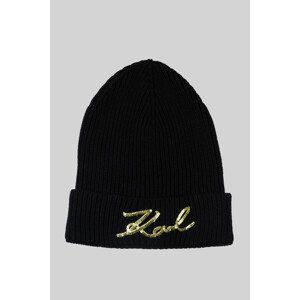 Čapica Karl Lagerfeld K/Signature Wool Beanie Čierna None