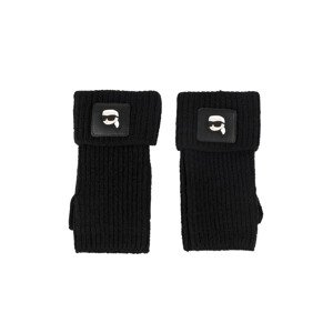 Rukavice Karl Lagerfeld K/Ikonik 2.0 Fl Knitted Glove Čierna S/M