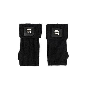 Rukavice Karl Lagerfeld K/Ikonik 2.0 Fl Knitted Glove Čierna M/L