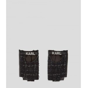 Rukavice Karl Lagerfeld K/Essential Boucle Fl Glove Čierna L