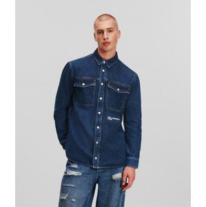 Košeľa Karl Lagerfeld Jeans Klj Regular Utlty Shirt Jacket Modrá S