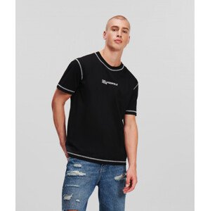 Tričko Karl Lagerfeld Jeans Klj Regular Sslv Stitch Tee Čierna S