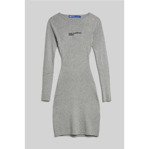 Šaty Karl Lagerfeld Jeans Klj Knitted Body Dress Šedá Xs