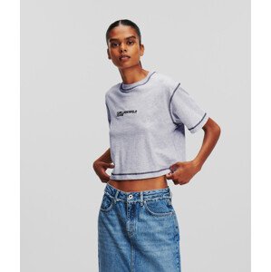 Top Karl Lagerfeld Jeans Klj Regular Cropped Sslv Tee Šedá Xs